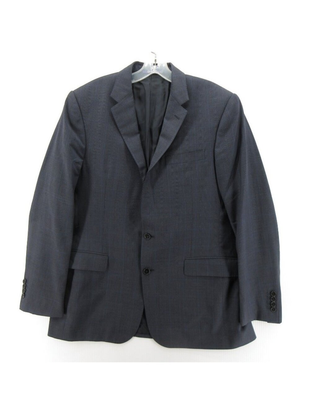Ralph Lauren Purple Label Sport Coat 42 L Navy Wool Blazer Windowpane *